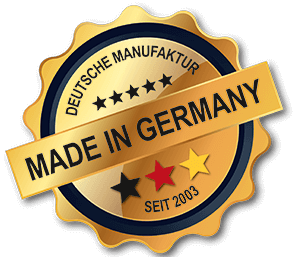 A 'MADE IN GERMANY' sticker for LEUCHTIE Dog Collars